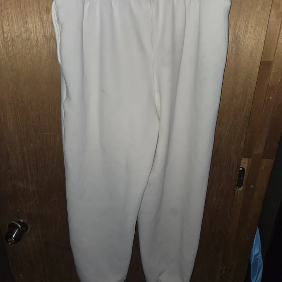 Men's White Sweatpants - Picture 2 of 3